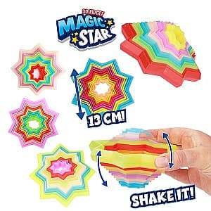 Игрушка антистрес FIDGET TOYS Звезда 3D Hypno Move 6видов (90900Z)