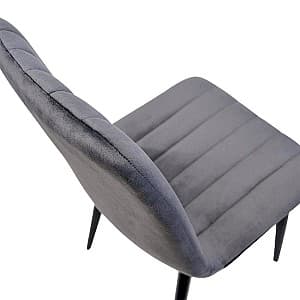 Scaun fier DP DC-90P N20 Catifea Grey+Black Legs