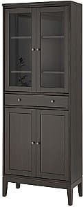 Шкаф витрина IKEA Idanas 81x39x211 Темно-коричневый