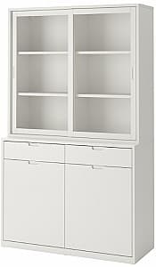 Шкаф витрина IKEA Tonstad раздвижные двери/ящики/стекло 120x47x201 Белый