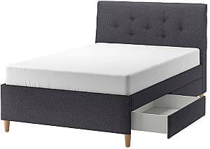 Pat IKEA Idanas sertare/tapiţat 140x200 Gunnared Gri Inchis