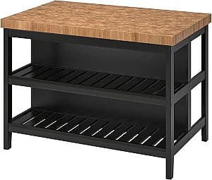 Ламинированный стол IKEA Vadholma 126x79x90 Черный/Дуб (Коричневый)