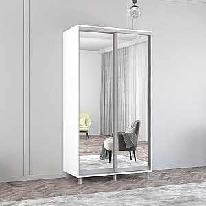 Dulap-cupe Mobildor Lux Aron-S 120 (2 oglinzi) Alb