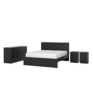 Спальня IKEA Malm black-brown
