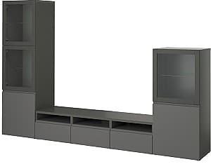 Стенка IKEA Besta/Vasterviken/Sindvik петли плавного закрывания 300x42x193 Темно-серый
