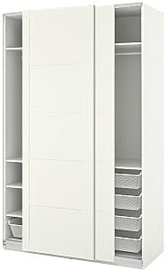 Dulap-cupe IKEA Pax/Grimo rafturi/bare/5 cosuri 150x66x236 Alb