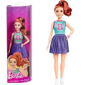 Papusa BARBIE Fashionista cu fusta plisata mov HYT90