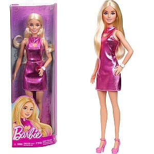 Papusa BARBIE Fashionista in rochie mini rozi HYT88