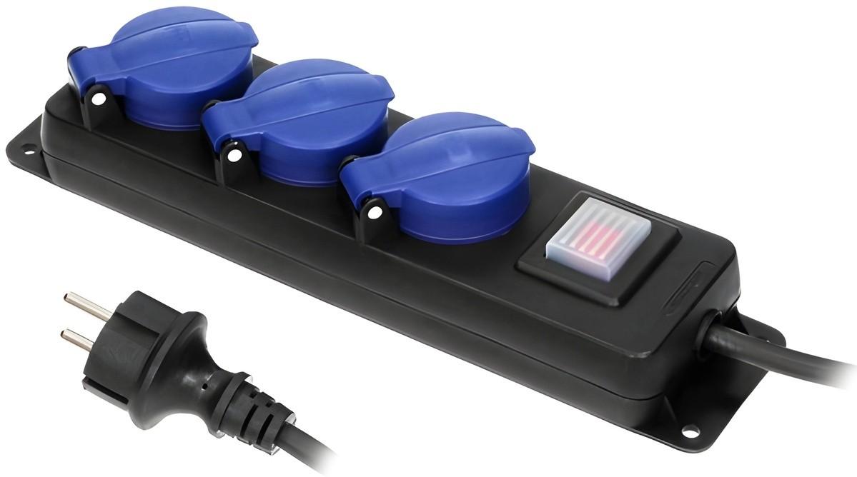 Сетевой фильтр ORNO 3 гнезда 5 м 16 A (ORAE13192GS5M)