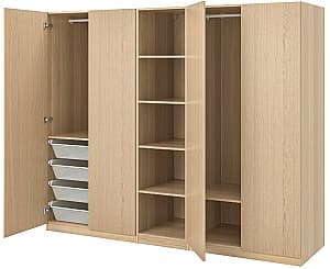 Dulap IKEA Pax/Forsand polite/bare/cosuri 250x60x201 Aspect Stejar Antichizat (Bej)