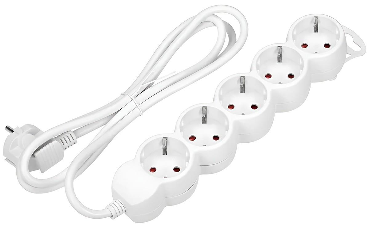 Сетевой фильтр ORNO 5 гнезд 5 м 10 A (ORAE13149GSW5M)