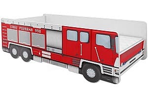 Pat copii Acma Meble Acma VI/Fire Truck 80x160 saltea 7cm Red