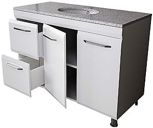Шкаф под умывальник Modern Granit Modern 120 (GR 120) Корзина для белья Белый
