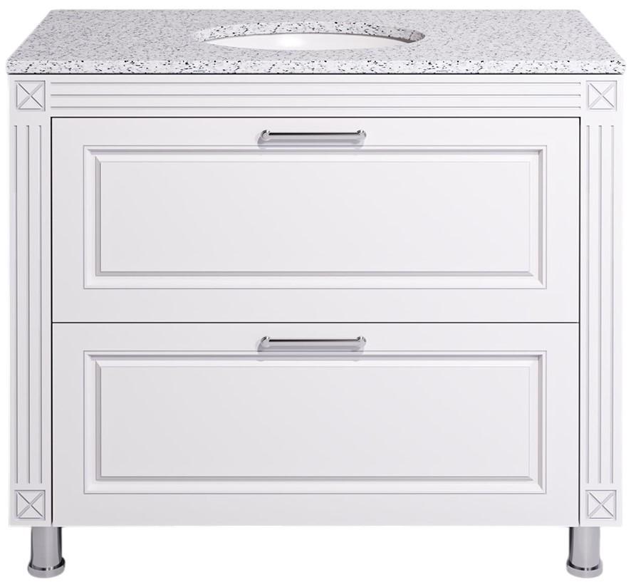 Dulap sub lavoar Supraten Napoleon 100 (GR 100) Alb/Argint