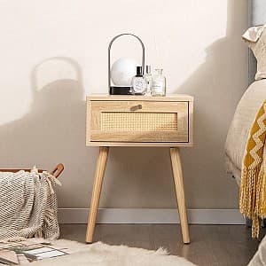 Прикроватная тумбочка Costway HU10476OA-1 (Natural)
