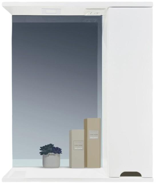 Шкаф в ванную Bayro Etna 600x750 Белый Мат Правый