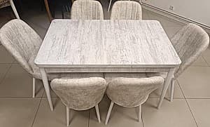 Set de masa si scaune Kelebek ES-427 (6 scaune)