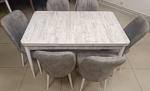 Set de masa si scaune Kelebek ES-426 (6 scaune)
