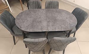 Set de masa si scaune Kelebek ES-730 (6 scaune)
