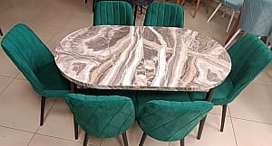 Set de masa si scaune Kelebek ES-718 (6 scaune)