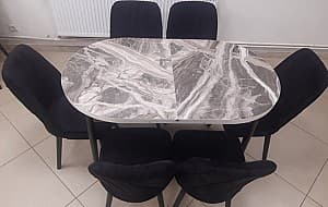 Set de masa si scaune Kelebek ES-704 (6 scaune)