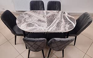 Set de masa si scaune Kelebek ES-703 (6 scaune)