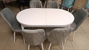 Set de masa si scaune Kelebek ES-714 (6 scaune)