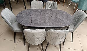 Set de masa si scaune Kelebek ES-721 (6 scaune)