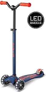 Trotineta Micro Maxi Deluxe Pro LED Navy Red