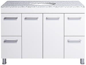Dulap sub lavoar Supraten Nantes 120 (GR 120) Alb