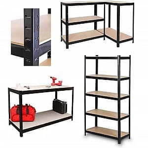 Торговый стеллаж Ekspand 180x90x40 cм Черный (58874)