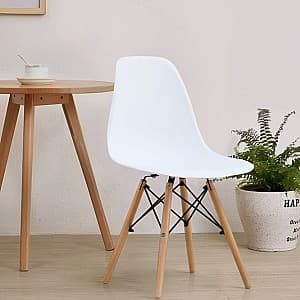 Scaun din plastic Sunrise C-01 (White/Beech)