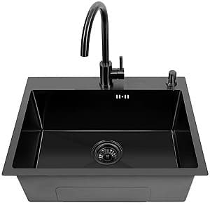 Раковина на кухню Aquatoria Nano PVD 60x45 Black