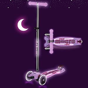 Trotineta Micro Maxi Deluxe Glow LED Plus Luminous Purple