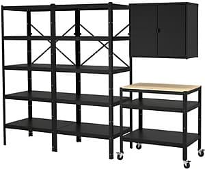 Торговый стеллаж IKEA Bror полки/шкафчик/тележка Черный
