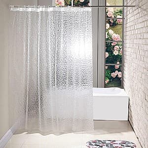 Perdea de baie Aptel 3D AG655A 180х200 Transparent