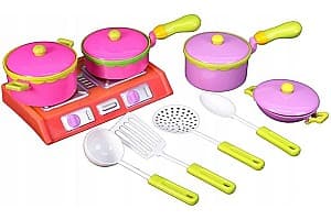 Set de bucatarie pentru papusi MalPlay New Kitchen Set Roz