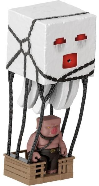 Figurina personaj Mattel Minecraft Movie — Fantoma cu atac (lumini, sunete, proiectil) + figurina piglin