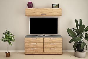 Living PS Z-8 (TV-1.5 m) 1.5 m Stejar Auriu / Grafit Gri