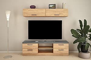 Стенка PS Z-2 (ТВ-1.8 м) 1.8 м Дуб Золотой / Графит Серый