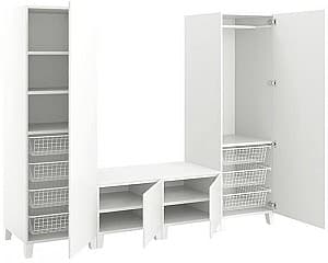 Стенка IKEA Platsa 4 дверцы 240x57x191 Белый/Фоннес Белый