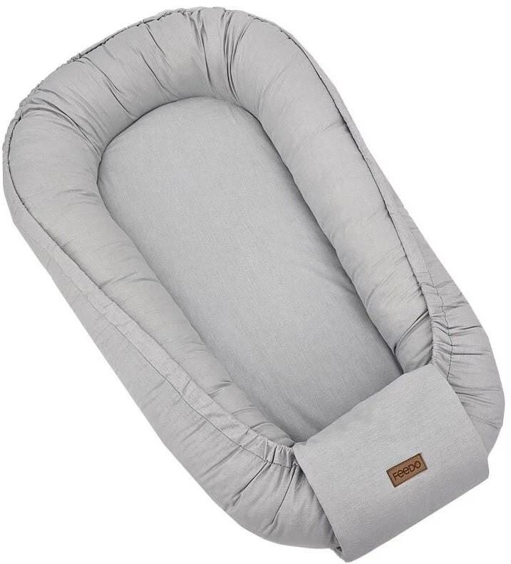 Cuib pentru bebelus FEEDO Light Grey Binding