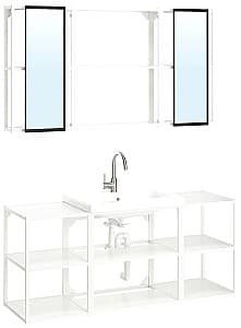 Комплект мебели для ванной IKEA Enhet/Tvallen/Glypen 140x43x65 Белый