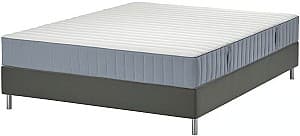 Кровать IKEA Lyngor/Valevag/Bjorli жесткий 160x200 10cm Голубой/Темно-Серый