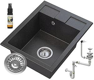 Раковина на кухню Granitan Best Black Metallic