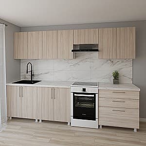 Set mobila bucatarie Smartex K2 300 cm Stejar Deschis