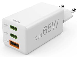 Зарядное устройство для телефона Hama Quick Charge 65W White (201996)