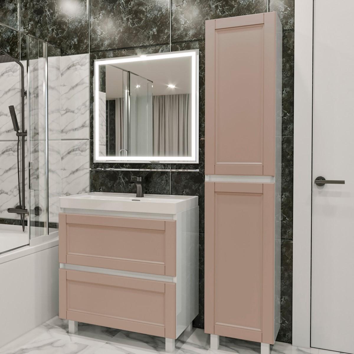 Комплект мебели для ванной PS Lilia 80-193 (кр./ДСП) Капучино