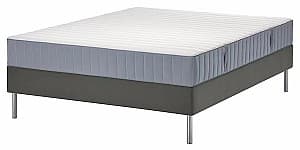 Кровать IKEA Lyngor/Valevag/Bjorli Жёсткий 160x200 20см Синий/Тёмно-серый