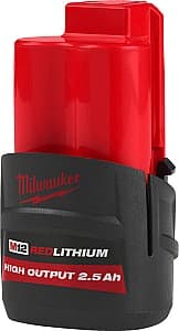 Аккумулятор для электроинструмента Milwaukee M12 HB2.5 12V 2,5 Ah (4932480164)